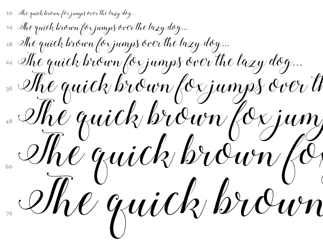 Stylish Calligraphy font waterfall